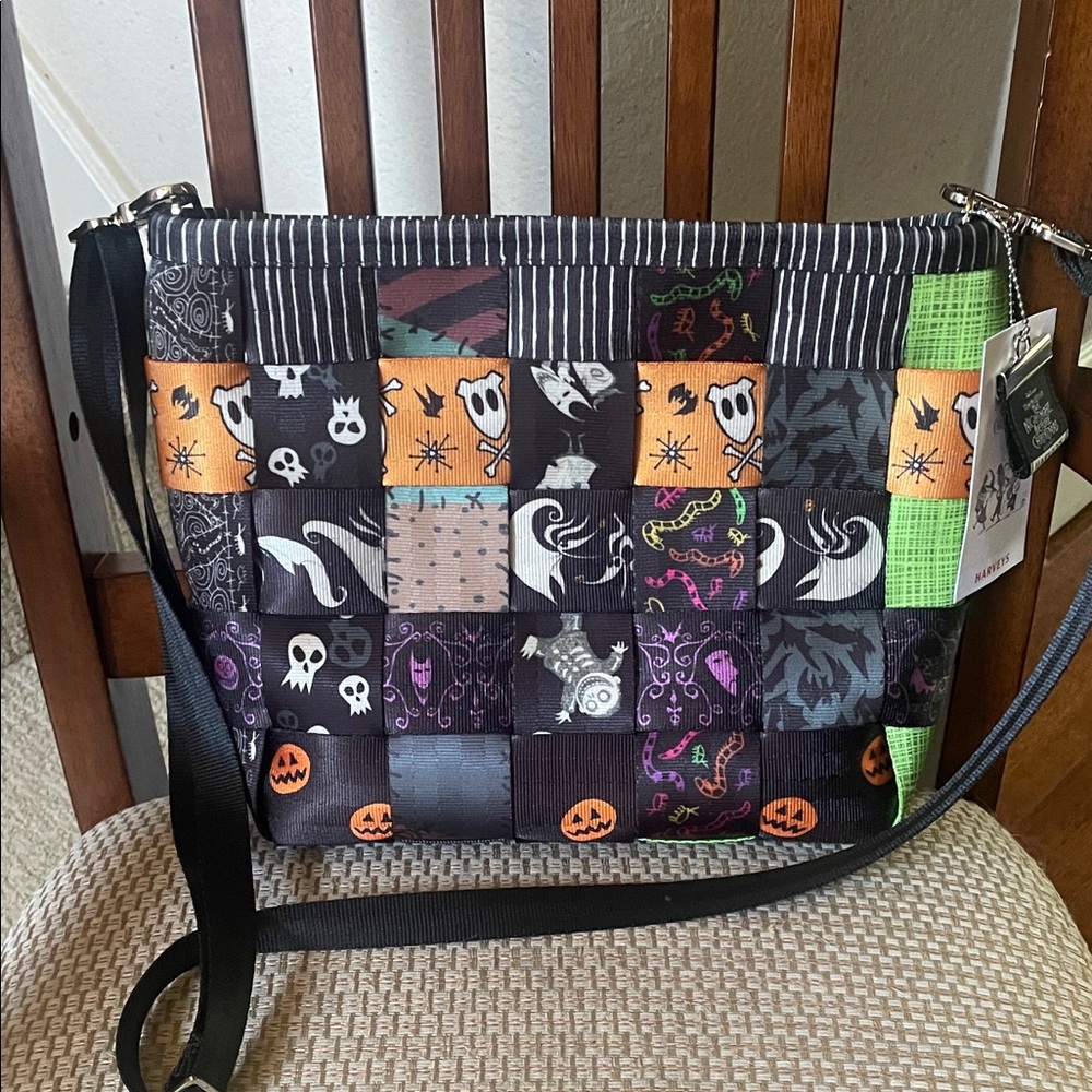 Harveys Nightmare Before Christmas Patchwork Crossbody Bag - Black & Orange